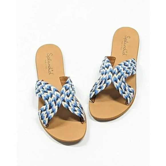 Splendid Women's Sydney Blue Multi Woven Slide Sandal Size 8.5 (MSRP $118) - Picture 2 of 6